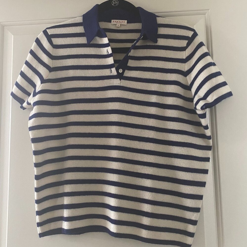 Demylee New York 100% Cashmere Polo Size Medium EUC Worn Once ~$350